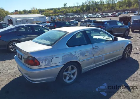 2002 BMW 325Ci z USA, uszkodzony, nr VIN WBABN334X2PG58476